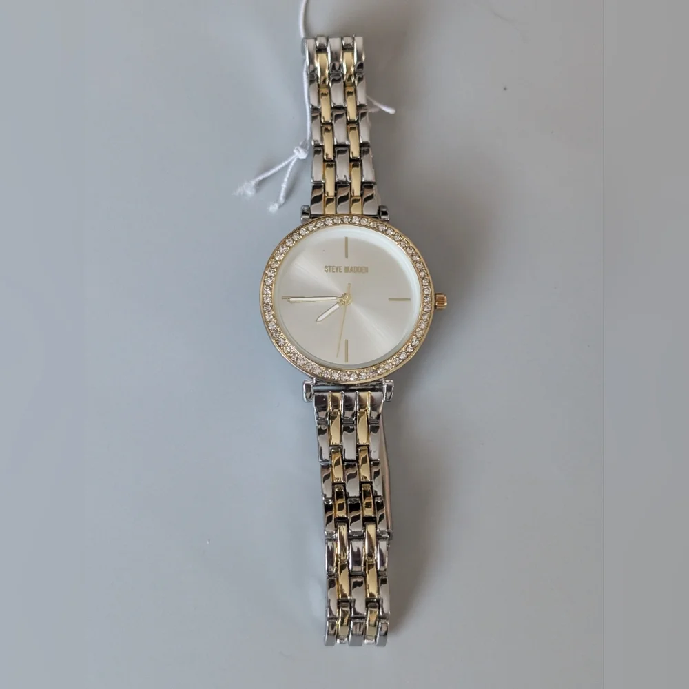 Steve Madden Silver and Gold Watches Elegant Accessories